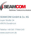 SEAMCOM GmbH & Co. KG Leyer Straße 24 49076 Osnabrück  Telefon +49 541 77064-245 www.seamcom.de