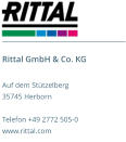 Rittal GmbH & Co. KG Auf dem Stützelberg 35745 Herborn  Telefon +49 2772 505-0 www.rittal.com